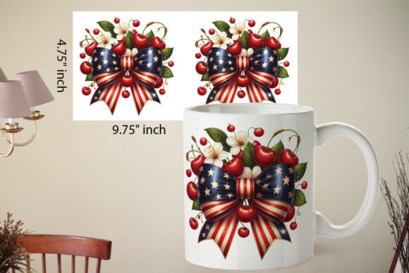 4th of July Coquette Cherry Bow Mug Wrap: A Crafts and Graphics Review