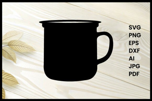 Camping Mug Silhouette: A Versatile Graphic for Crafts