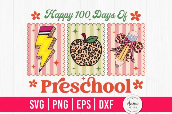 Crafting Joy: Happy 100 Days of Preschool SVG for Graphics