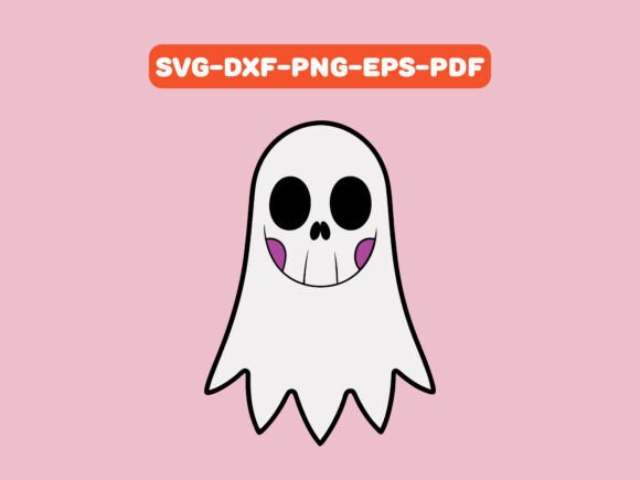Cute Ghost with Skull Face SVG Vector: A Crafty Graphic Gem