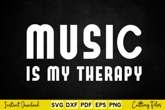Free Music is My Therapy Svg for Creative Crafts