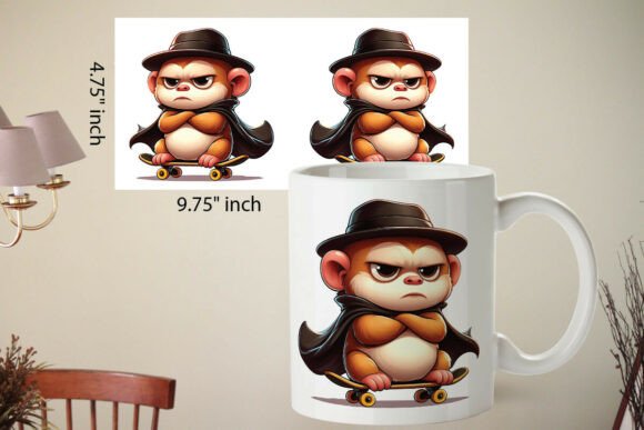 Funny Animal Mug Wrap: A Creative Graphics Asset for Publishers