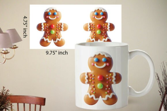 Gingerbread Man Mug Wrap: A Sweet Addition to Crafts and Graphics