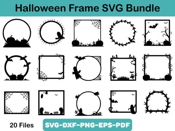 Halloween Frame SVG Bundle: A Spooky yet Elegant Design