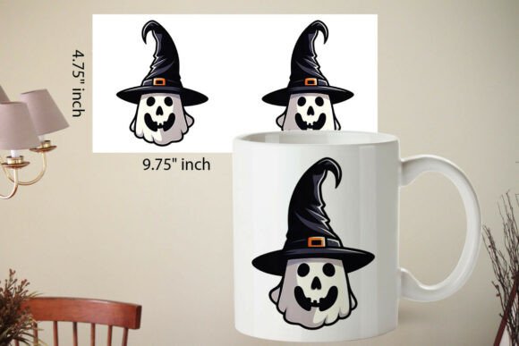 Halloween Ghost Mug Wrap: A Spooky Delight
