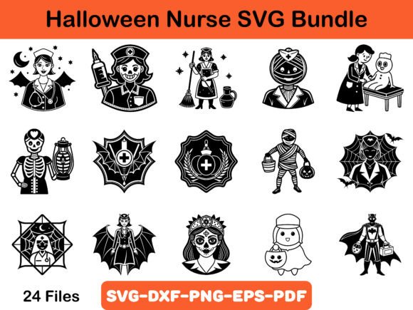 Halloween Nurse SVG Bundle: A Versatile Graphics Asset for Crafts