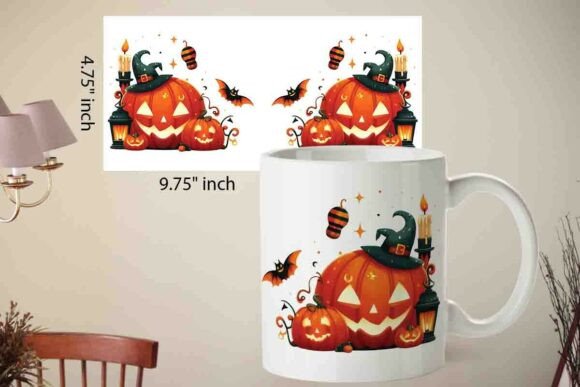 Halloween Pumpkin Mug Wrap: A Spooky Delight