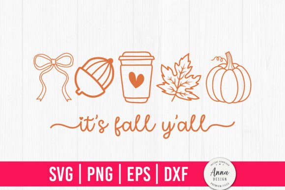 It's Fall Y'all SVG PNG: Perfect for Crafts and Graphics