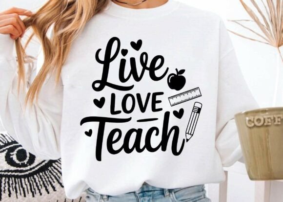 Live Love Teach SVG: A Perfect Graphic for Crafty Brands