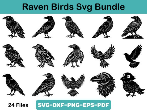 Raven Birds Svg Bundle: A Versatile Graphics Asset for Crafts