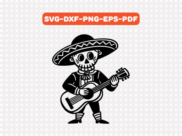 Review: Cute Skeleton Playing Guitar SVG Vector for Crafts & Graphics